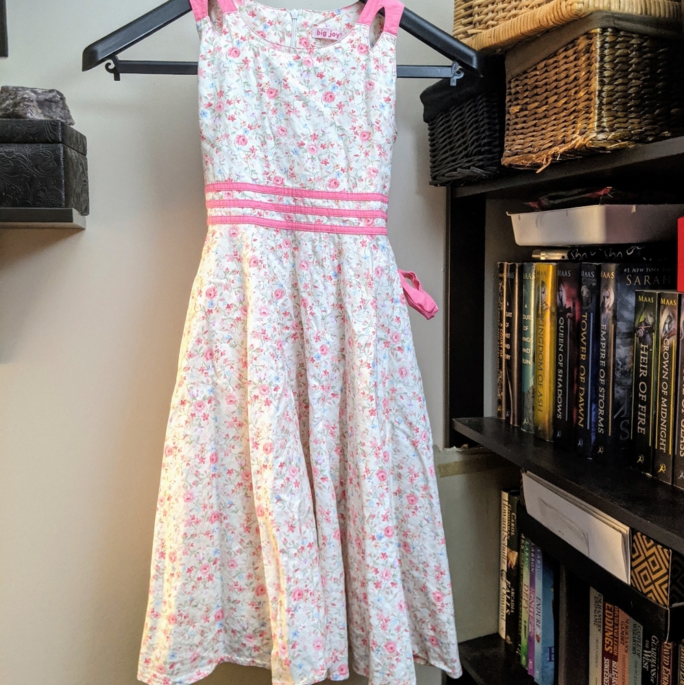 Girl's Long Floral Dress